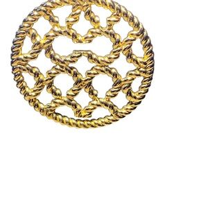Super cute vintage Coach Gold Twisted Rope Filigree Pendant - Women Jewelry